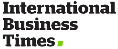 Logo of International Business Times with black text on a white background