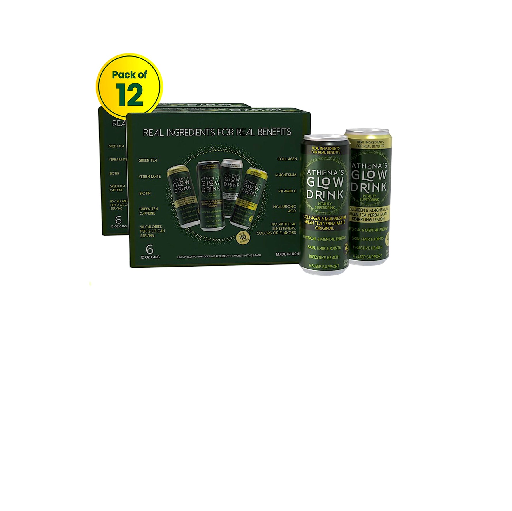 CHOOSE YOUR 12-PACK - Athena's Glow Drink - Vitality Superdrink