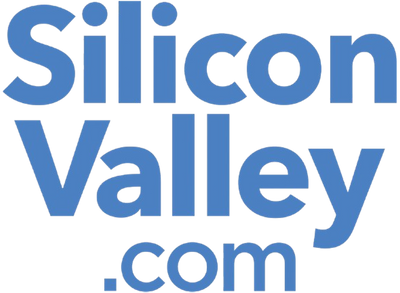 Blue 'Silicon Valley.com' text on a white background