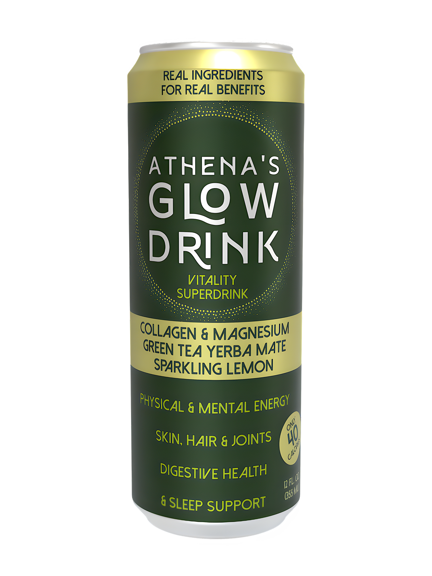 Athena's Glow Drink - Sparkling Lemon Green Tea 6-Pack